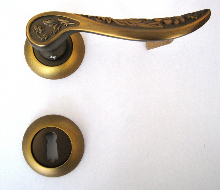 Kování rozetové MYSTIC-R klíč bronz česaný OFS - Kliky, okenní a dveřní kování, panty Kování dveřní Kování dveřní mezip. bronz, čni